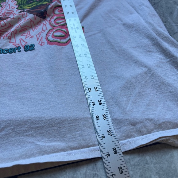 Metallica Men’s White, Live In Concert 92, Short Sleeve T-Shirt Skull Print 2XL - Picture 6 of 8